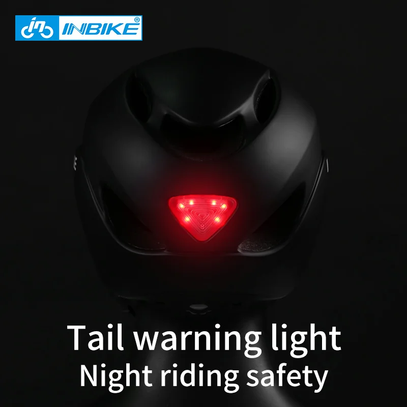 INBIKE City Road Cycling Helmet With Taillights Integrally-molded Men Women Bike BackLED Light For Bicycle Scooter | Спорт и