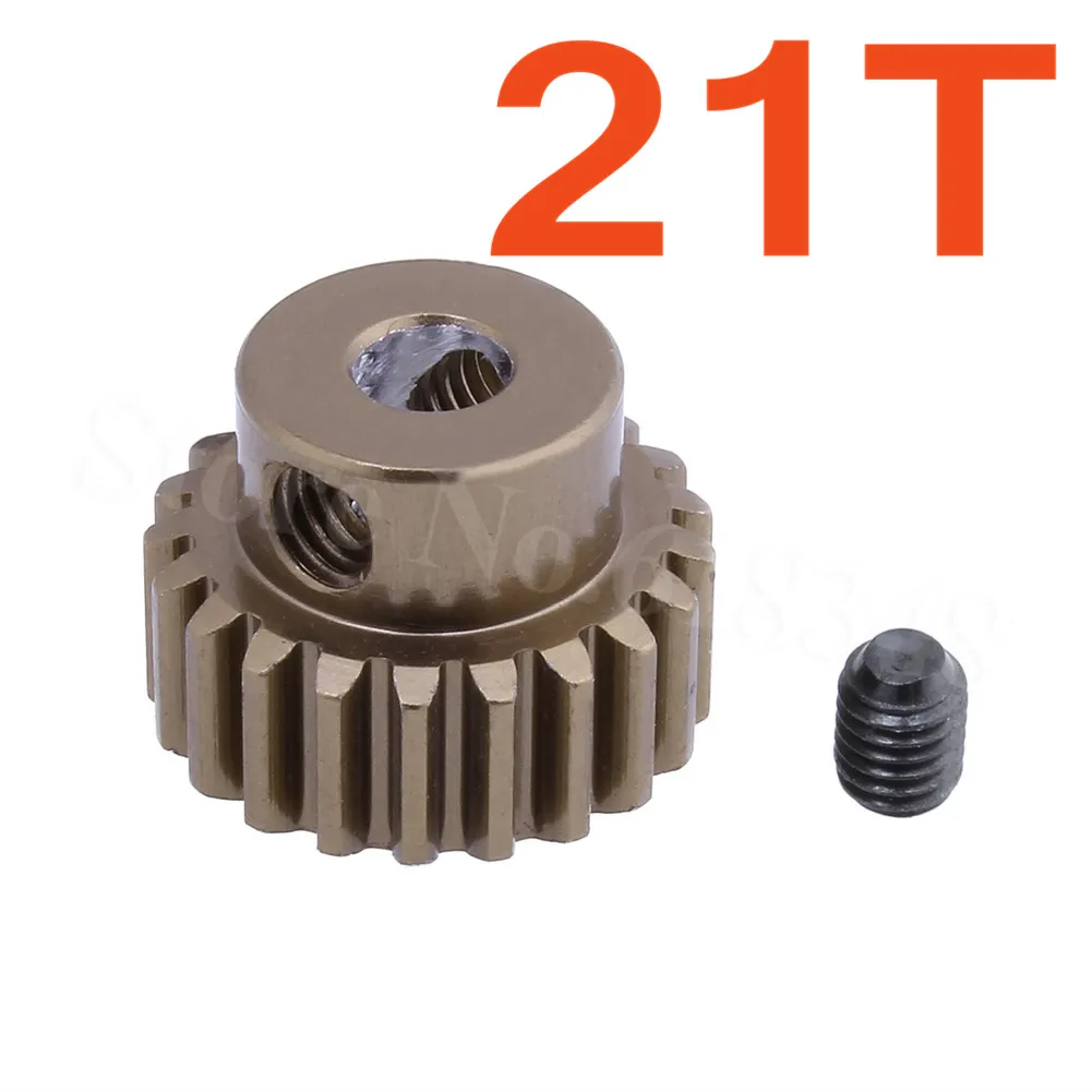 21T Pinion gear Металлическая Цилиндрическая Шестерня 48P 92T 85T 80T моторная Шестерня s 19T 20T 21T 22T 23T 24T 25T 26T для Sakura D3 XI Zero S 1:10 RC Drift автомобиль - Цвет: 21T Pinion gear