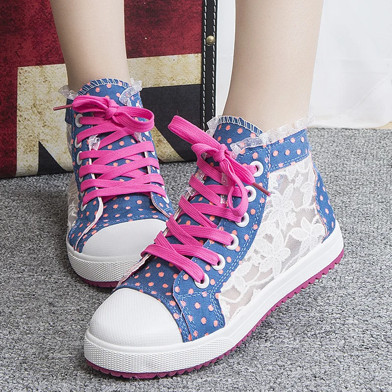 Women sneakers princess canvas floral print shoes women's casual ventilation sports for lady flats free shipping | Спорт и