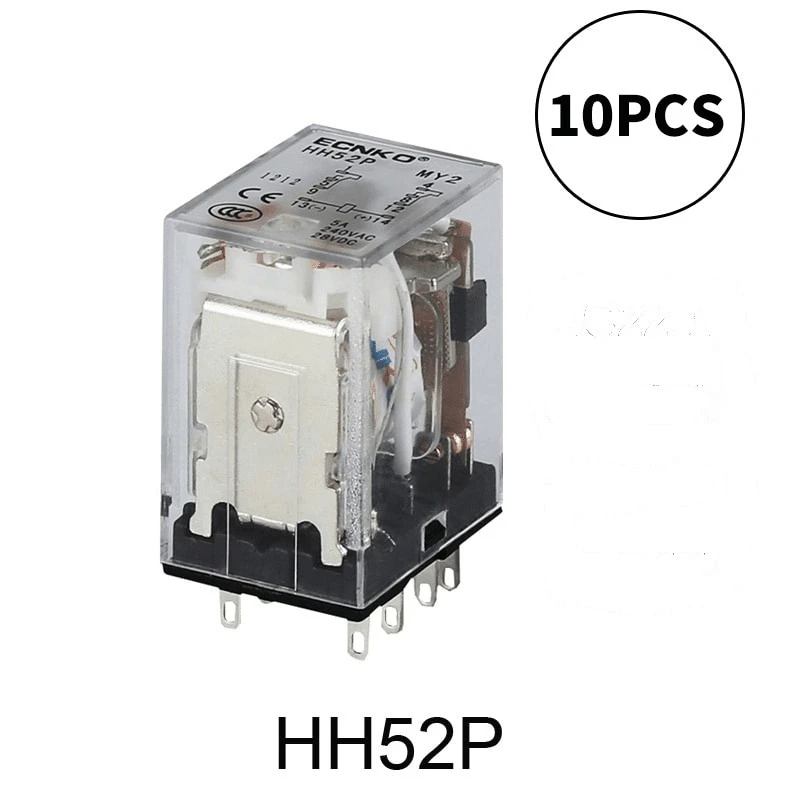 10 шт. MY2P HH52P MY2NJ 8-контактный DC12V/DC24V/AC220V катушка общего назначения DPDT микро мини