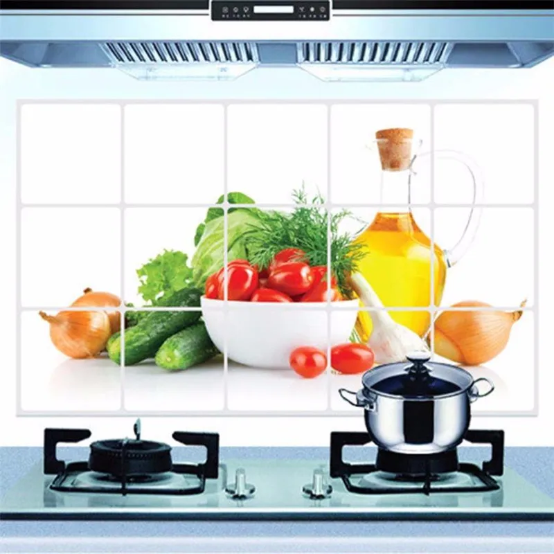 Обои для кухни маслонепроницаемые съемные настенные наклейки художественные