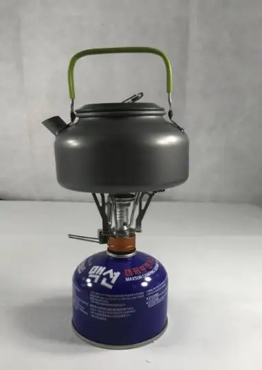 Открытый чайник Кемпинг Туризм чайник 0.8L CW-K02 DS08 - Цвет: DS08 with stove
