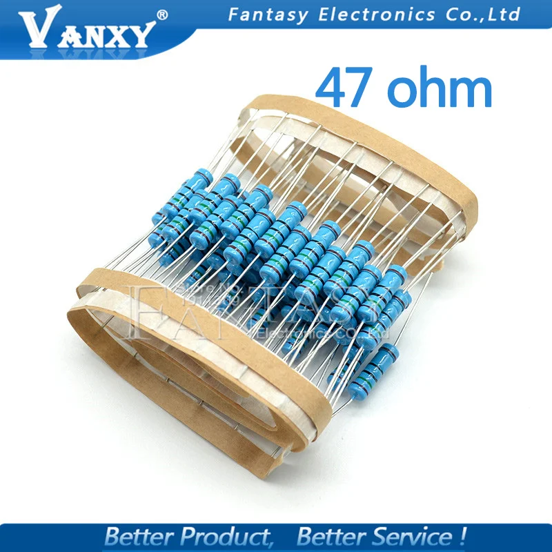Металлопленочный резистор 47 ohm 2W 47R 20 шт. | Электронные компоненты и