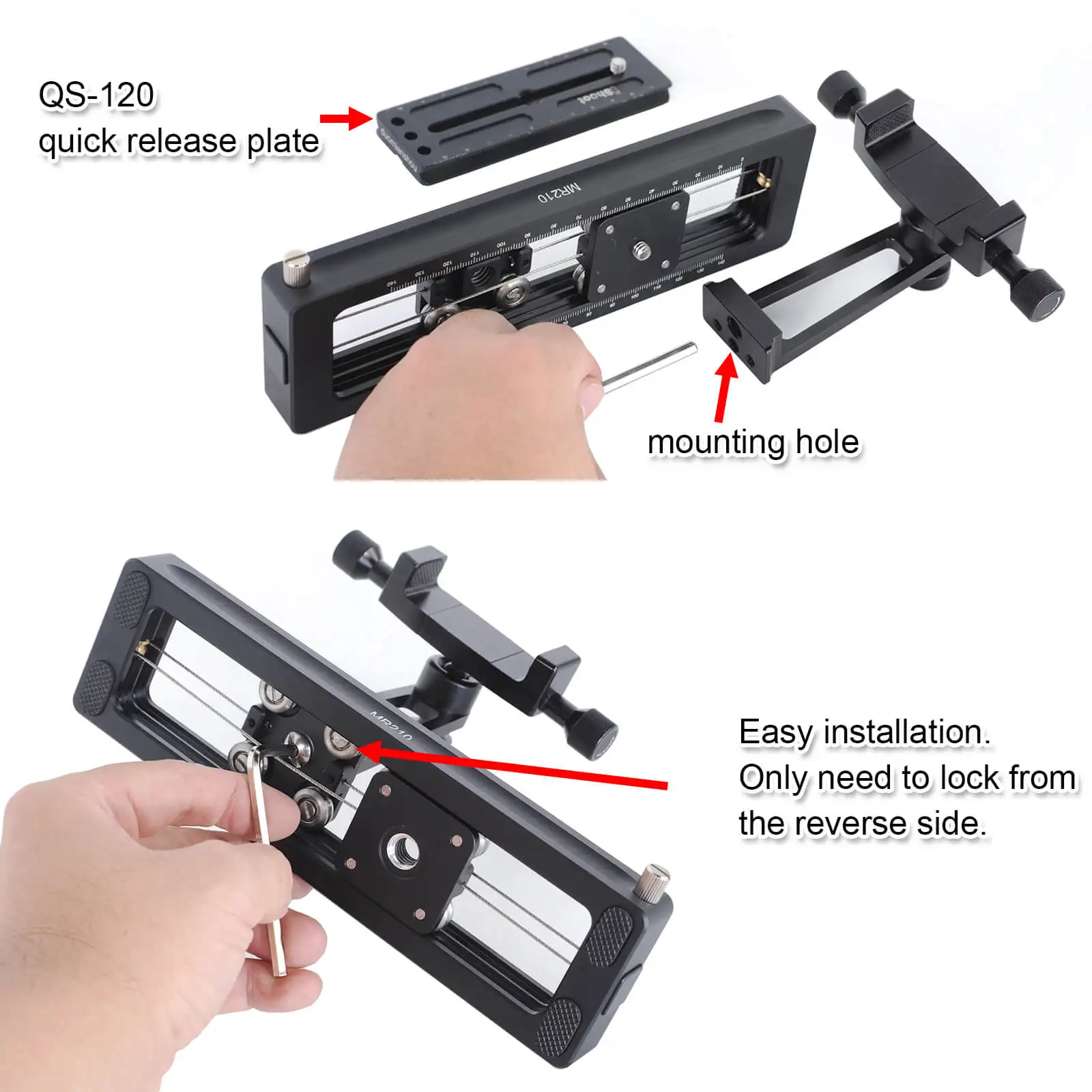 Направляющая для макросъемки и универсальный кронштейн крепления телефона с
