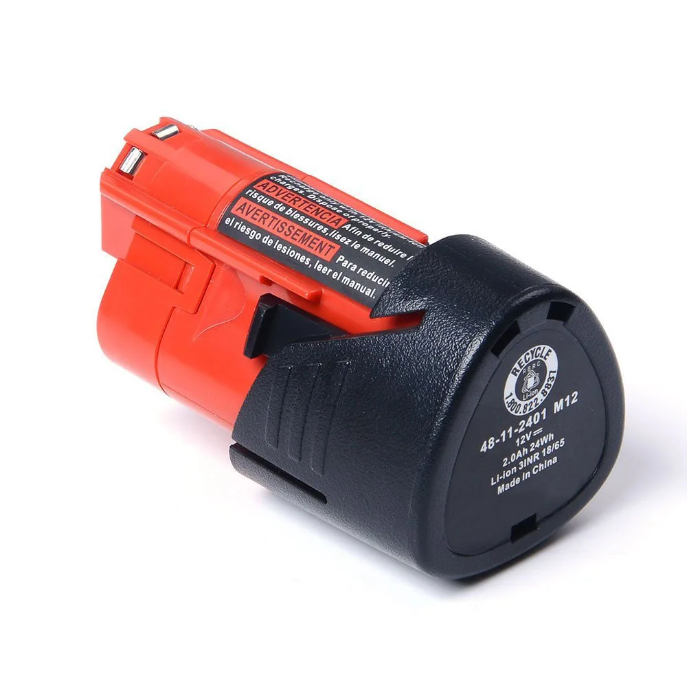 ELEOPTION 6 шт. 48-11-2401 Мощность инструмент Батарея для Milwaukee M12 12 В 2000 мАч литий-ионный