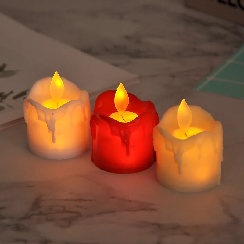 

Pack of 6 Yellow Moving Wick Led Candles,Flameless Battery Operated Dancing Flame Fake Electronic Candle For Decorations