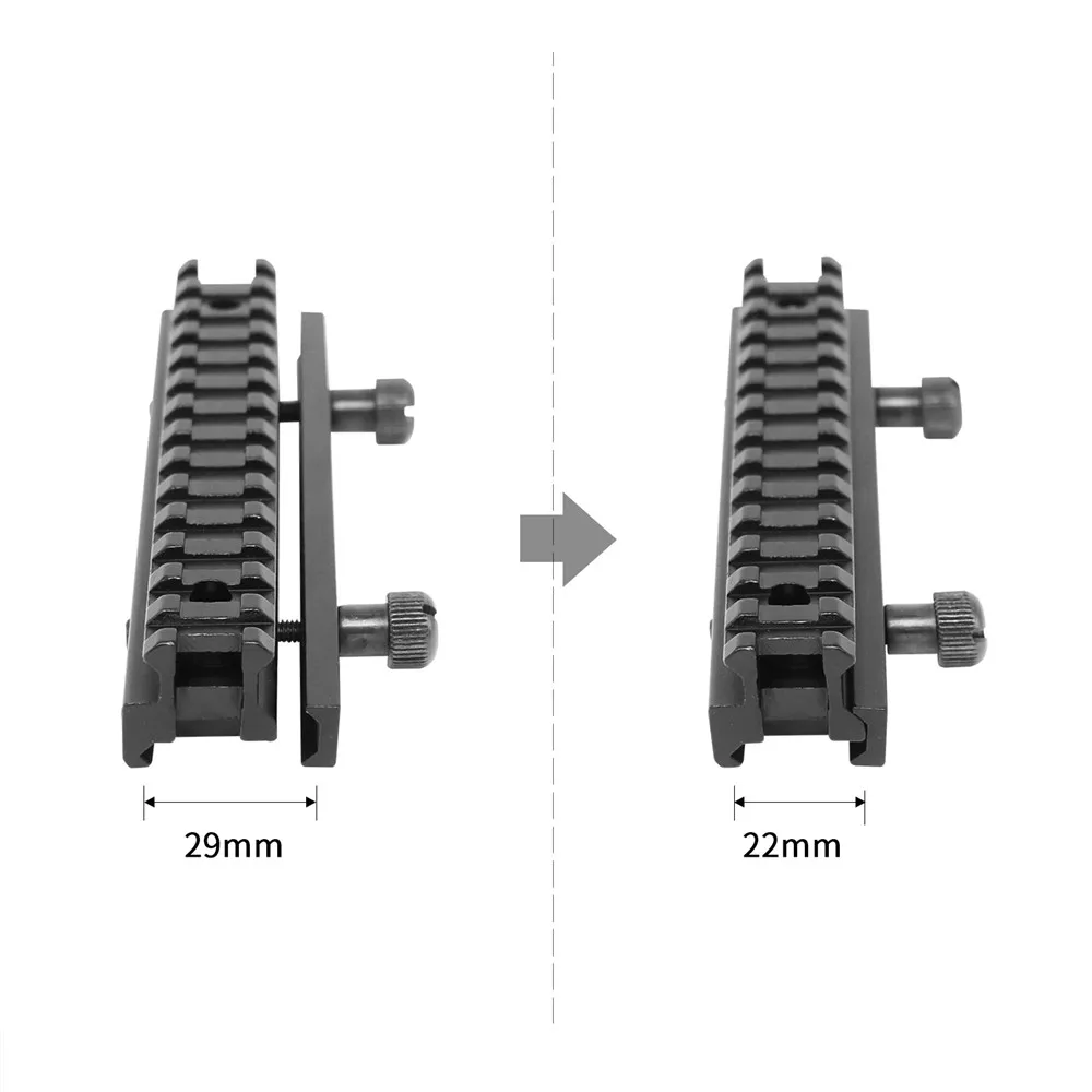 Винтовка Bipod 14 слотов Weaver Picatinny Rail Mount Riser Base caza accesorios Gun Adapter ласточкин хвост