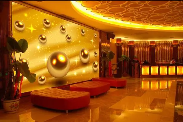 

Пользовательские фотообои 3d фрески обои векторные золотые шары KTV фоновые обои для украшения гостиной