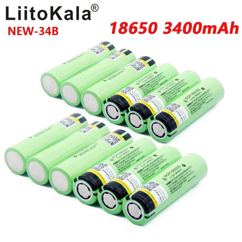 

Аккумулятор Liitokala NCR18650 34B литий-ионный, 3,7 в, 18650 мАч