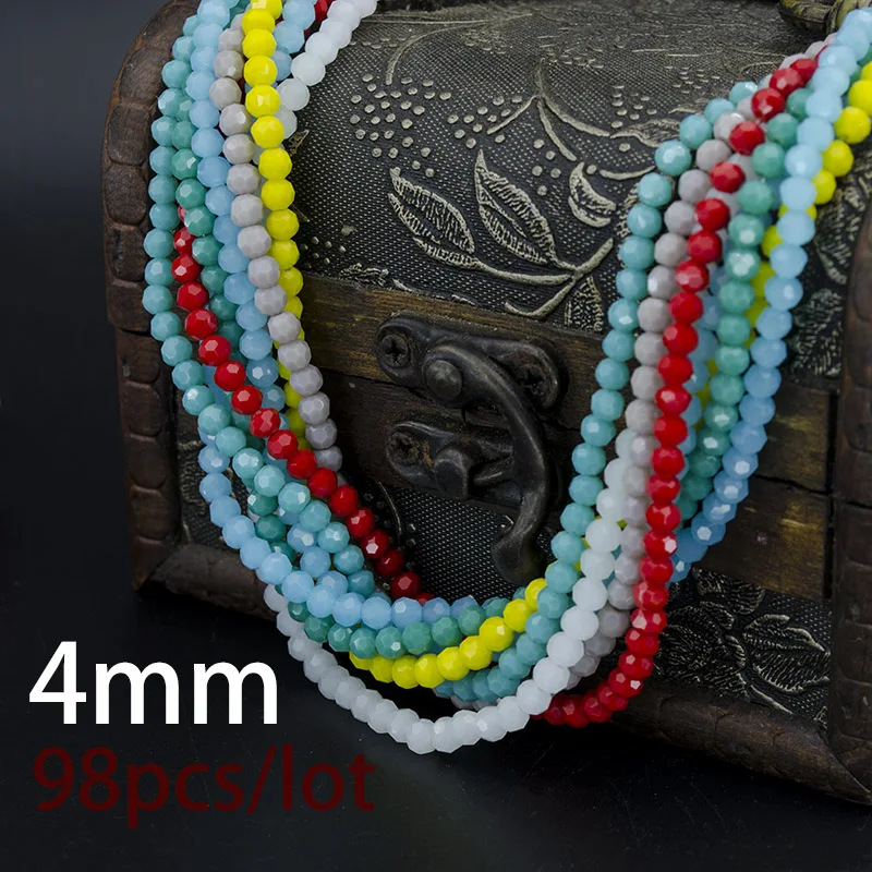 Бусины граненые из австрийского хрусталя 4 мм 98 шт. | Украшения и аксессуары