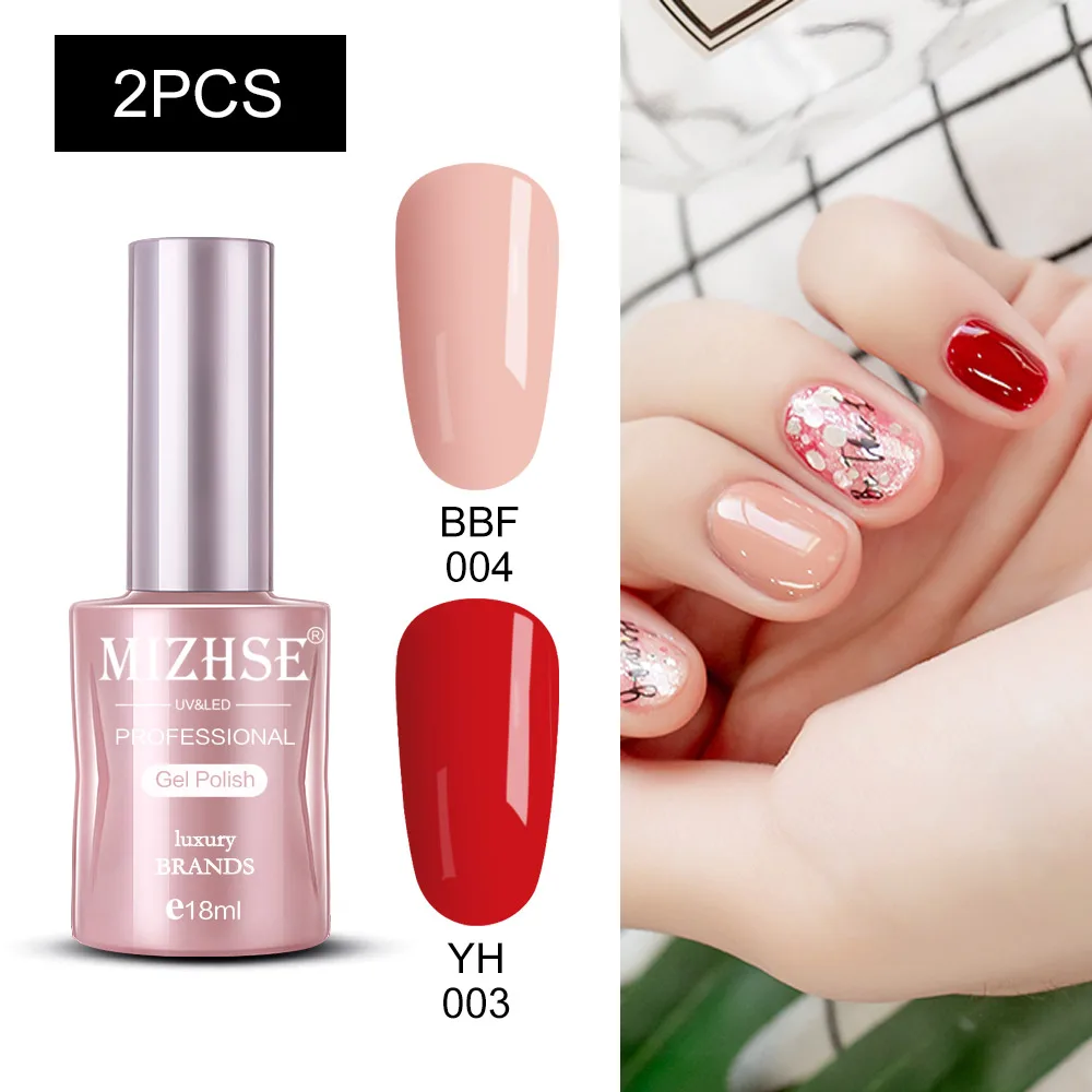 MIZHSE Гель-лак для ногтей UV Vernis Полупостоянный праймер верхнее покрытие 18 мл для маникюра геллак Полупостоянный гибридный дизайн ногтей - Цвет: GELS-12