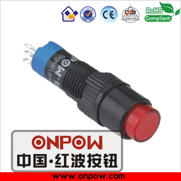 ONPOW 8 мм пластиковый 1NO1NC круглая головка с мгновенной подсветкой кнопочный