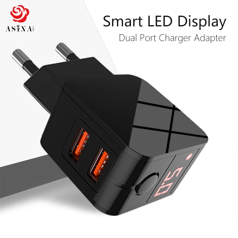 Asina 5 в 2.4A двойной USB порт зарядное устройство адаптер мобильный телефон