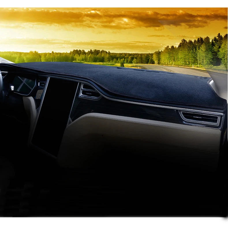 

JY DashMat Dash Mat Cover Dashboard Car Interior Pad Car Styling Protector Accessories Fit For TESLA MODEL S 2012-2017