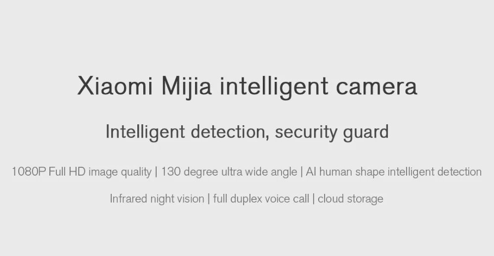 Оригинальная смарт-камера Xiaomi Mijia 1080P 130 градусов 10 м инфракрасное ночное видение AI Обнаружение дуплексный голосовой вызов Wifi управление приложением