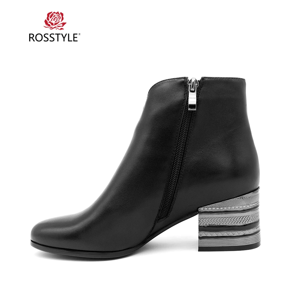 Rosstyle элегантные женские ботильоны высокое качество из натуральной кожи Острый