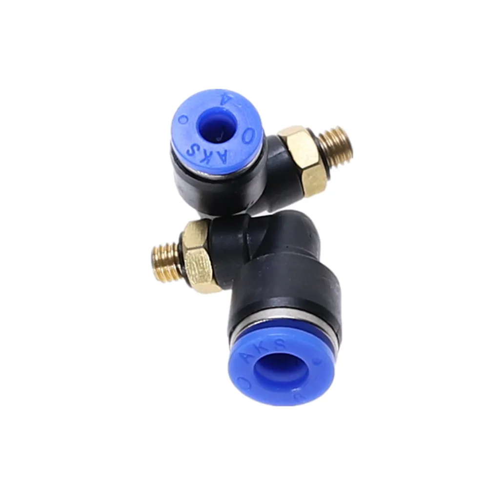 PL шланг OD 4 6 8 10 12 мм-M5 1/8 ''1/4'' 3/8 ''1/2'' пневматический мужской локоть соединитель трубка воздушный нажимной фитинг