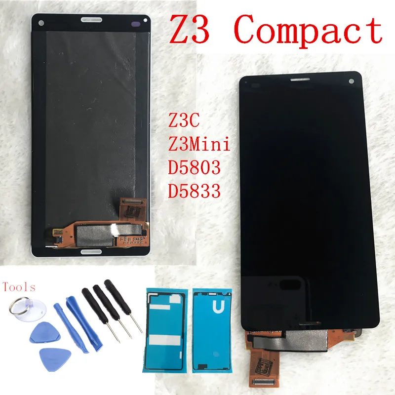 Оригинальный Для Sony Xperia Z3 Compact дисплей протестирован для lcd сенсорный экран с