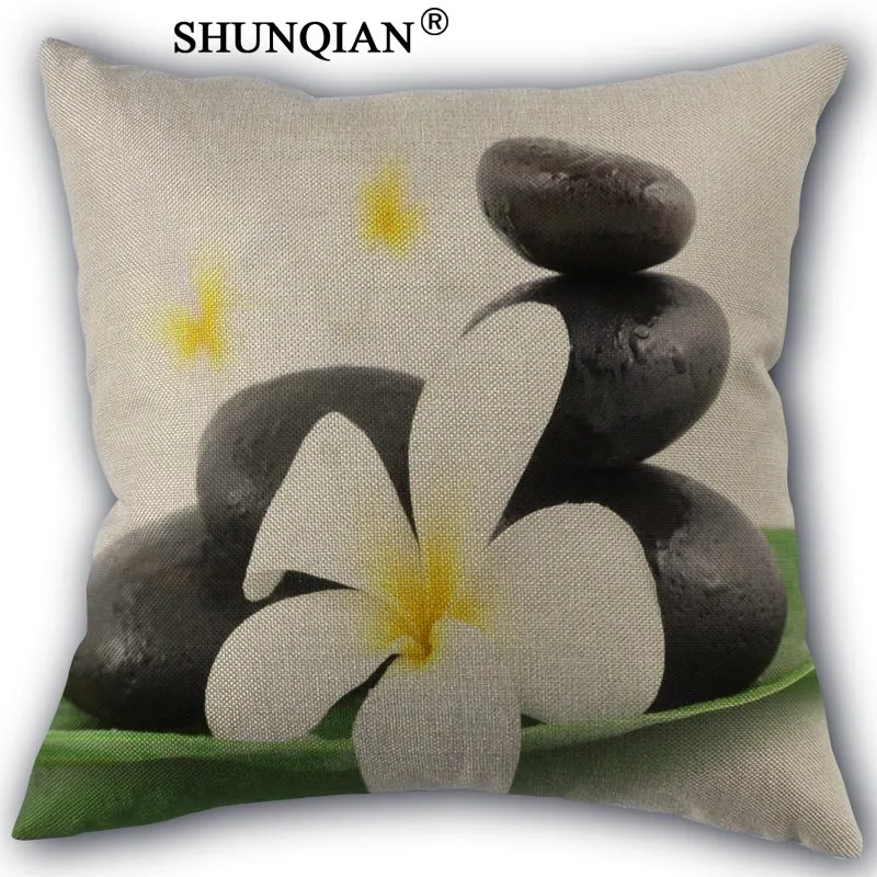 Чехол для подушки из хлопка и льна с орхидеей 45x45 см|linen pillowcase|pillow casedecorative pillow case |