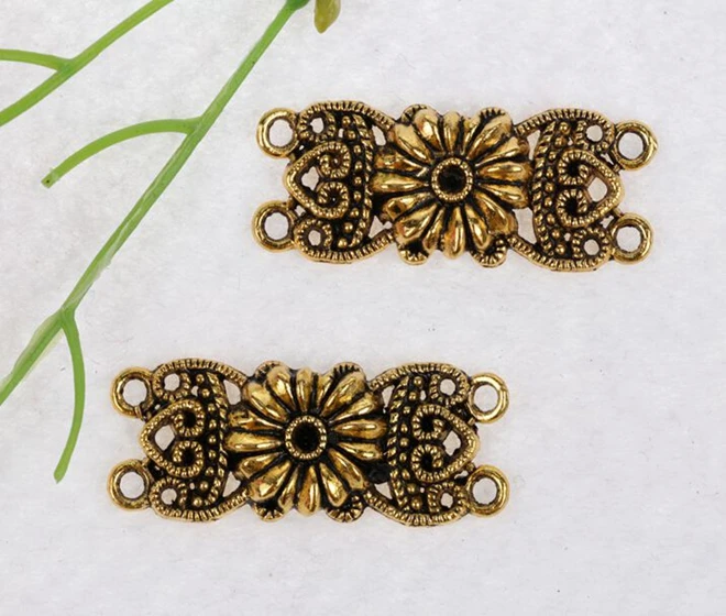 10 шт. прямоугольные подвески для браслета с четырьмя отверстиями|silver snake|silver pearl