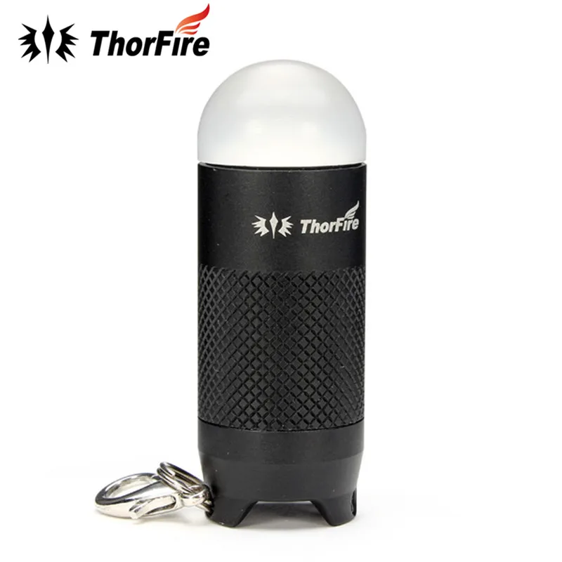 ThorFire KL02 супер яркий мини брелок вращать переключатель светодиодный светильник вспышки для Карманный светильник фонарь Питание от батареи 16340 CR123A