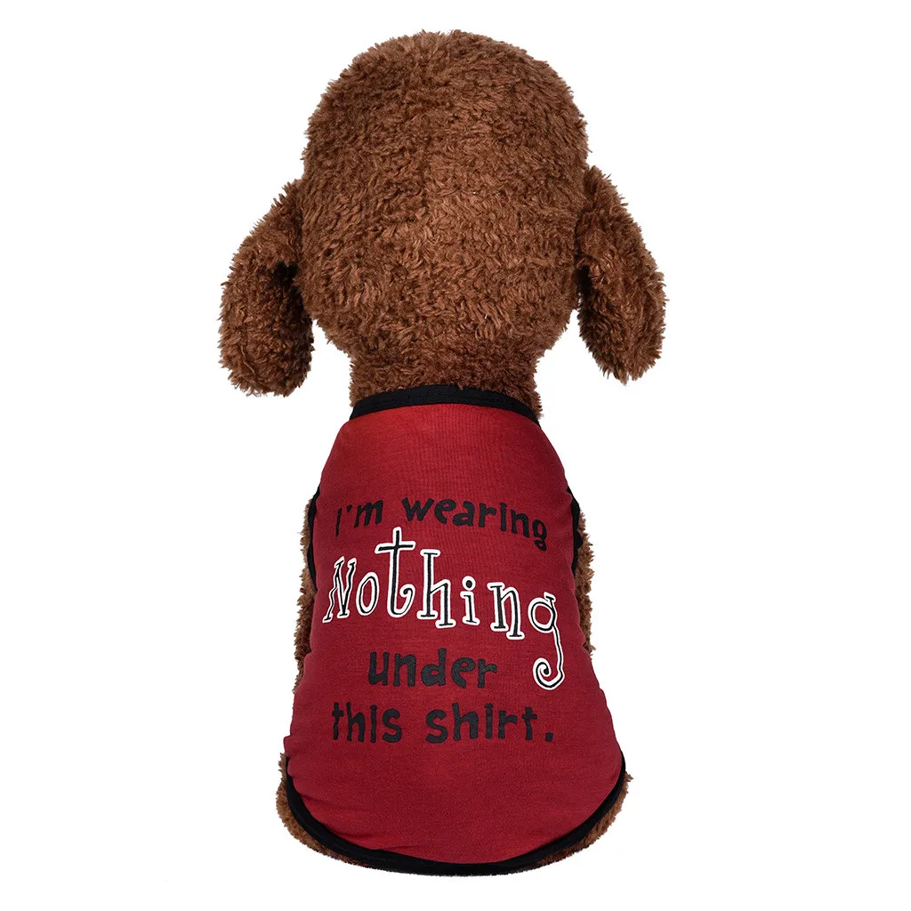 Transer футболка для собак красный кошки или собаки жилет ничего не Стиль летняя из