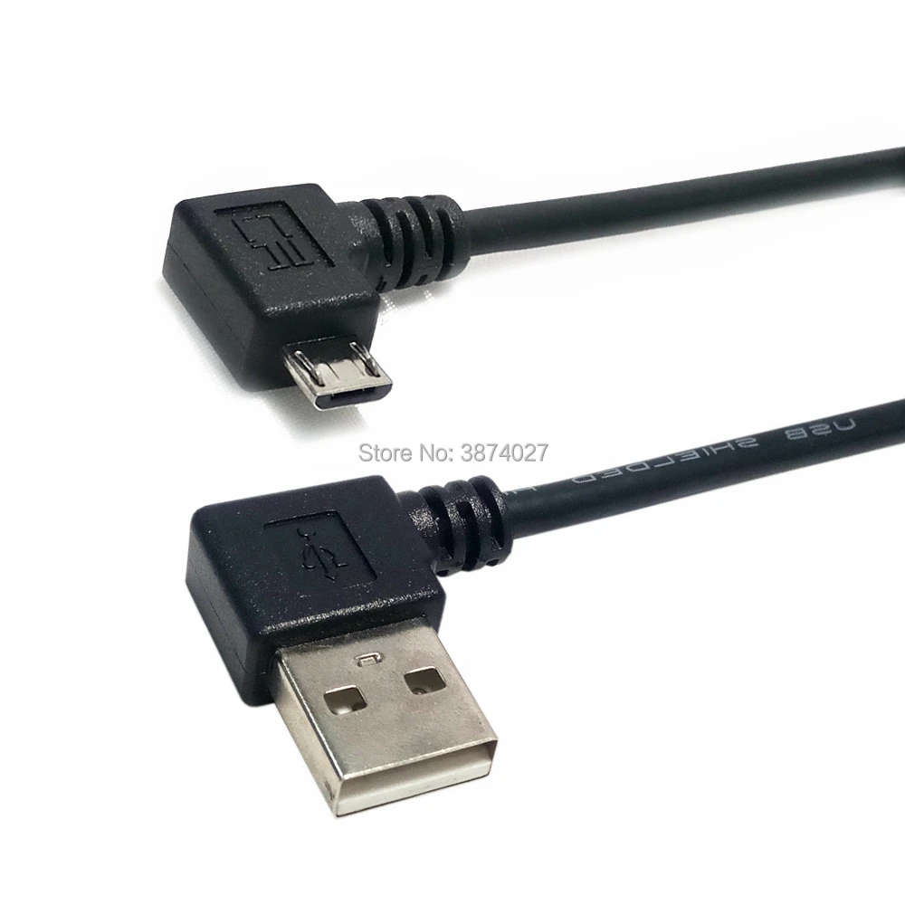 Двойной изгиб левый угол 90 градусов USB для Micro B кабель зарядки данных Samsung HTC LG Android