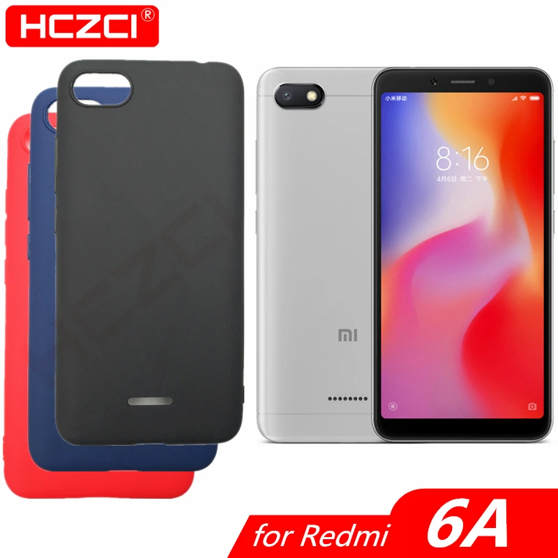 Чехол для Redmi 6A матовый чистый цвет мягкий силиконовый чехол Xiaomi нескользящий