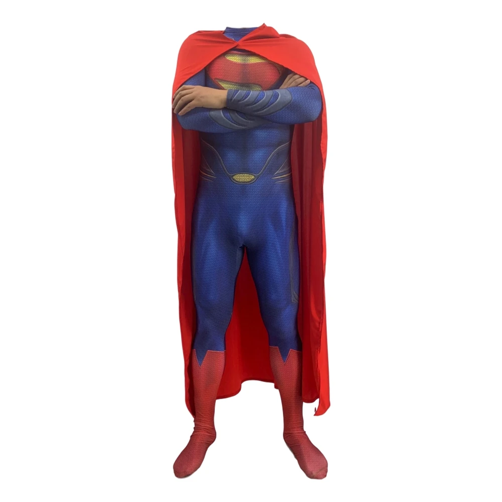 Костюм Супермена с 3D принтом супергерой Zentai Комбинезон Детский костюм Костюмы на