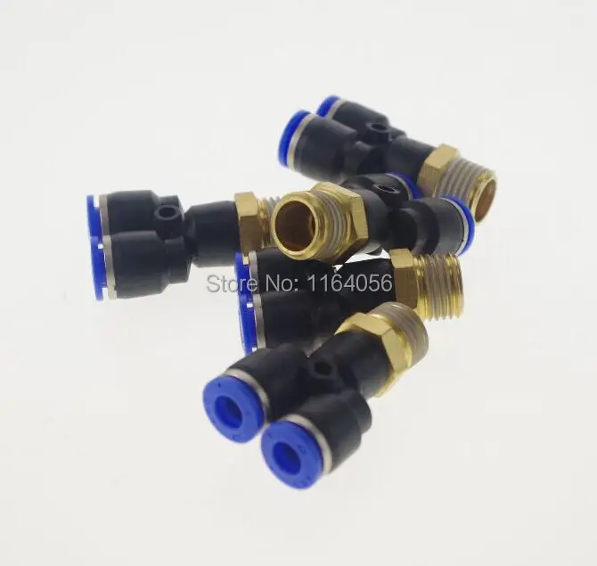 

10pcs 6mm-1/4" Threaded Male Y Pneumatic Jointer Connector