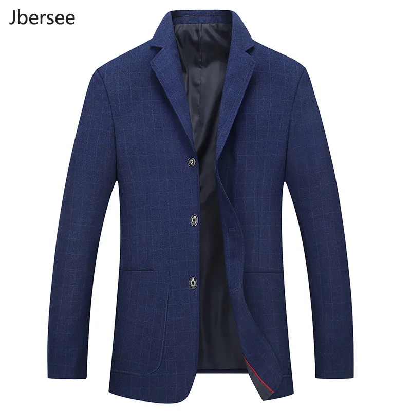 

Jbersee Spring Autumn Blazer Man Slim Fit Plaid Suit Jacket Brand Men Blazers Jackets Casual Business Wedding Blazer Masculino