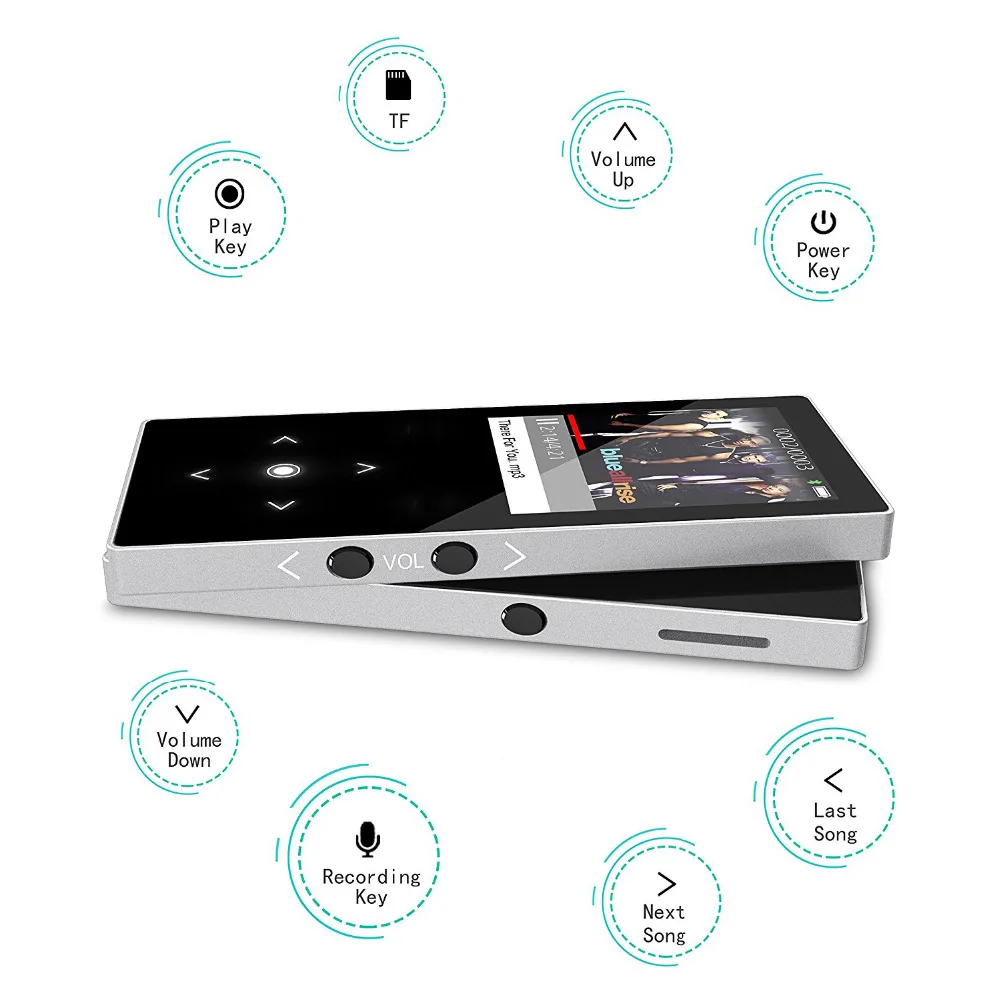Оригинальный mp4 плеер Bluetooth 16 ГБ HiFi металлический Lossles качественный звук