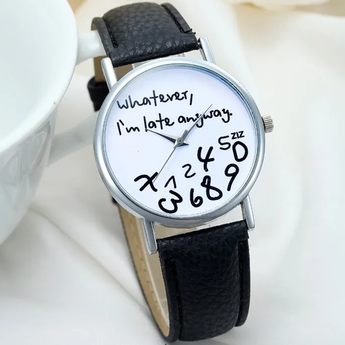 Женские кварцевые часы Geneva модные в ретро стиле из искусственной кожи с надписью