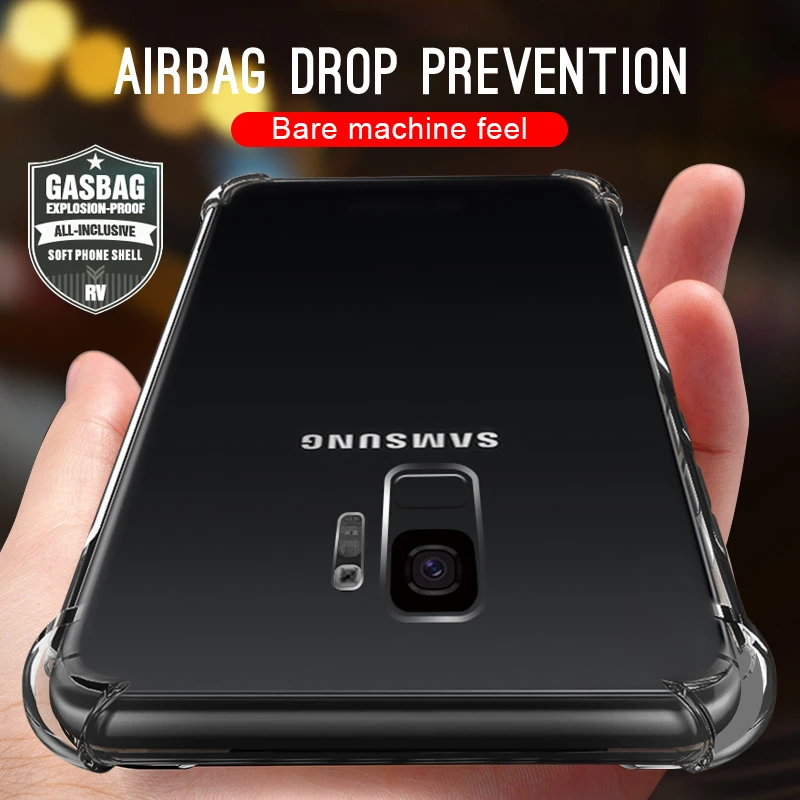 Для Samsung S10 TPU чехол для телефона Galaxy S9 S8 Plus A7 A9 A8 A6 2018 S10E M20 M10 Note 9 8 A8S A9S подушки