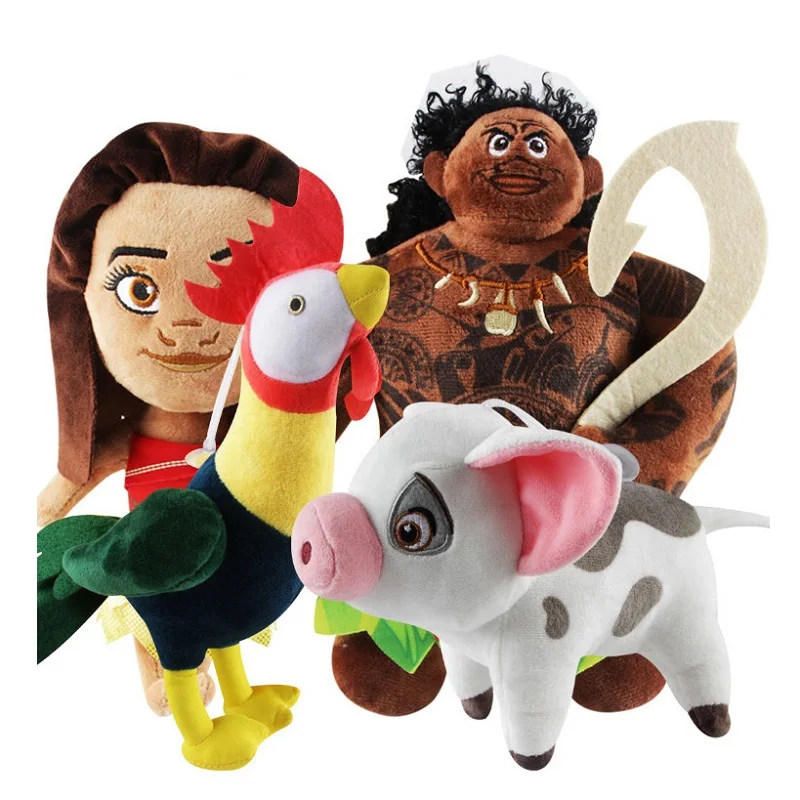 Моана Мягкие плюшевые фигурку модели дети игрушки мультфильм Мауи Waialiki и свинья