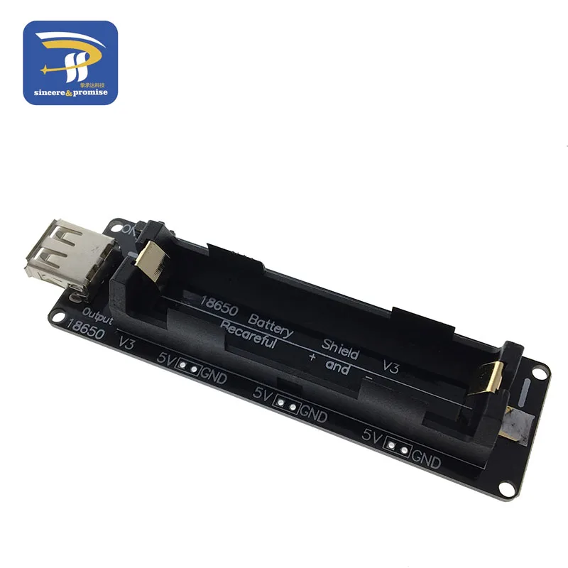 18650 Battery Shield 18650 Защита аккумулятора V3 для Raspberry Pi WEMOS ESP32 ESP32S для Arduino Micro usb type-A USB выход Diy Kit - Цвет: 18650 Battery Shield