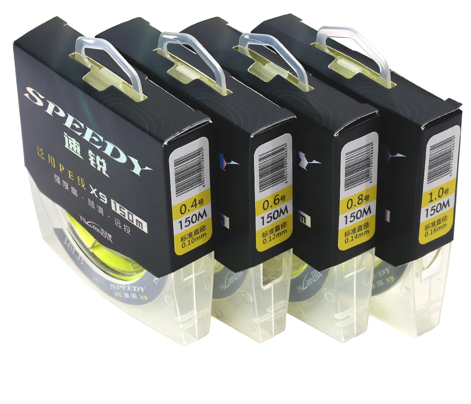 TSURINOYA SPEEDY 150 м ПЭ плетеная леска 9 нитей 16-42LB супер сильная многонитевая леска желтая леска