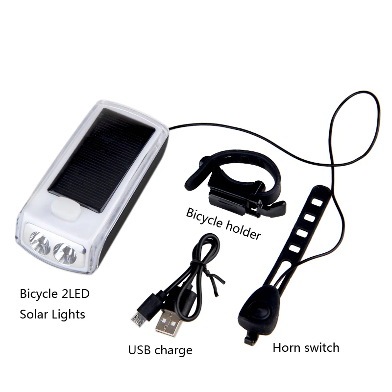 Велосипедный фонарь на солнечной батарее LED1200 mAh USB перезаряжаемая фара с