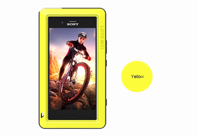 yellow Пленка подарок Love Mei Водонепроницаемый чехол для sony Xperia XZ1 XZ1 компактный Жесткий противоударный Алюминий Капа для sony XZ1 Защитная крышка - Цвет: yellow