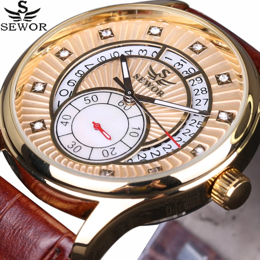 Часы мужские механические с автоподзаводом и кожаным ремешком|strap brand|strap strapstrap