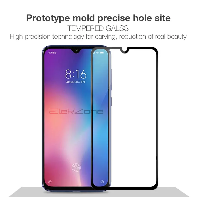 Защитное стекло с полным покрытием для XiaoMi 9 9SE 8 6 5X 9H пленка экрана redmi note 7 Pro 6A S2 A2