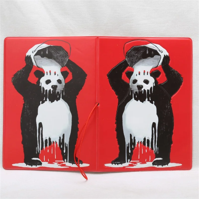 Cutely Panda Обложка для паспорта в путешествии искусственная кожа ПВХ 3D дизайн 14*9 6 см