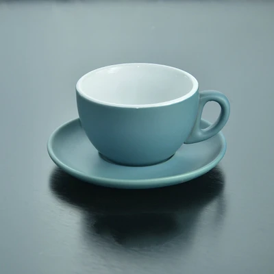 Простой стиль матирующий Итальянский Эспрессо Tasse чайные пары бардак матовый Улун чай Nespresso латте керамическая кофейная чашка Tazas Copo - Цвет: Синий
