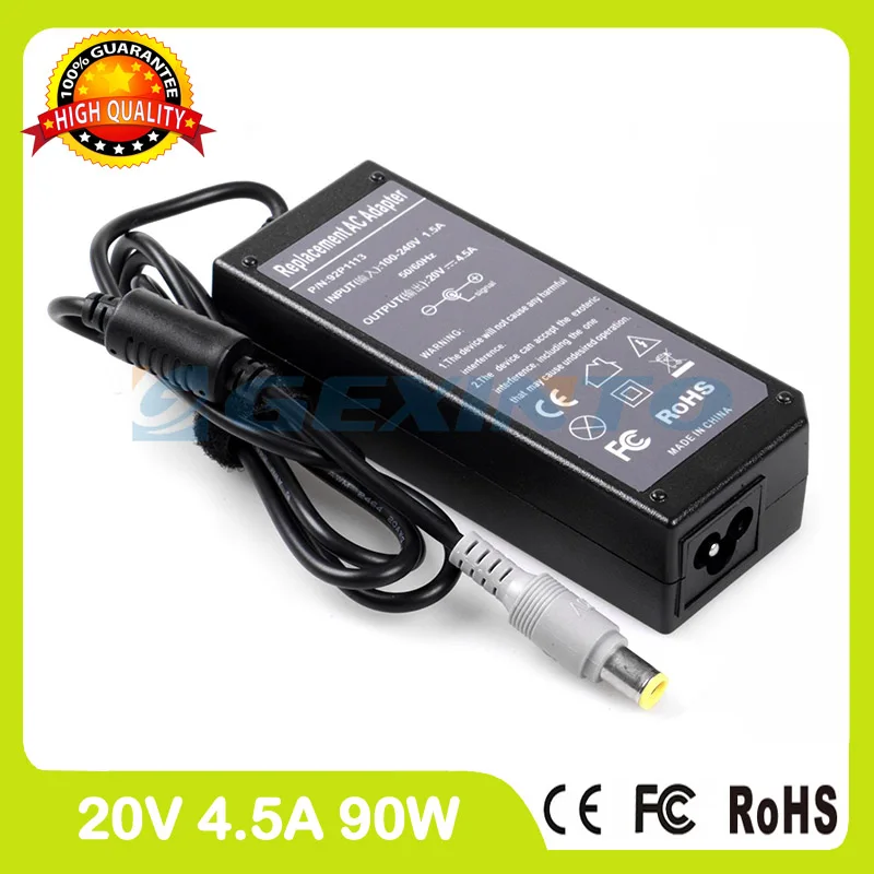 

20V 4.5A 90W ac adapter 42T4432 laptop charger for Lenovo ThinkPad R61 R61i 14.1" 15.0" standard screens and 15.4" widescreen