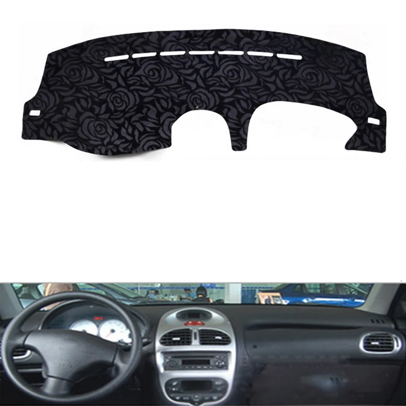 Розовый узор для peugeot 206 2004 2005 2006-2008 крышка приборной панели наклейки для автомобиля декоративные аксессуары для автомобиля интерьерные наклейки для автомобиля
