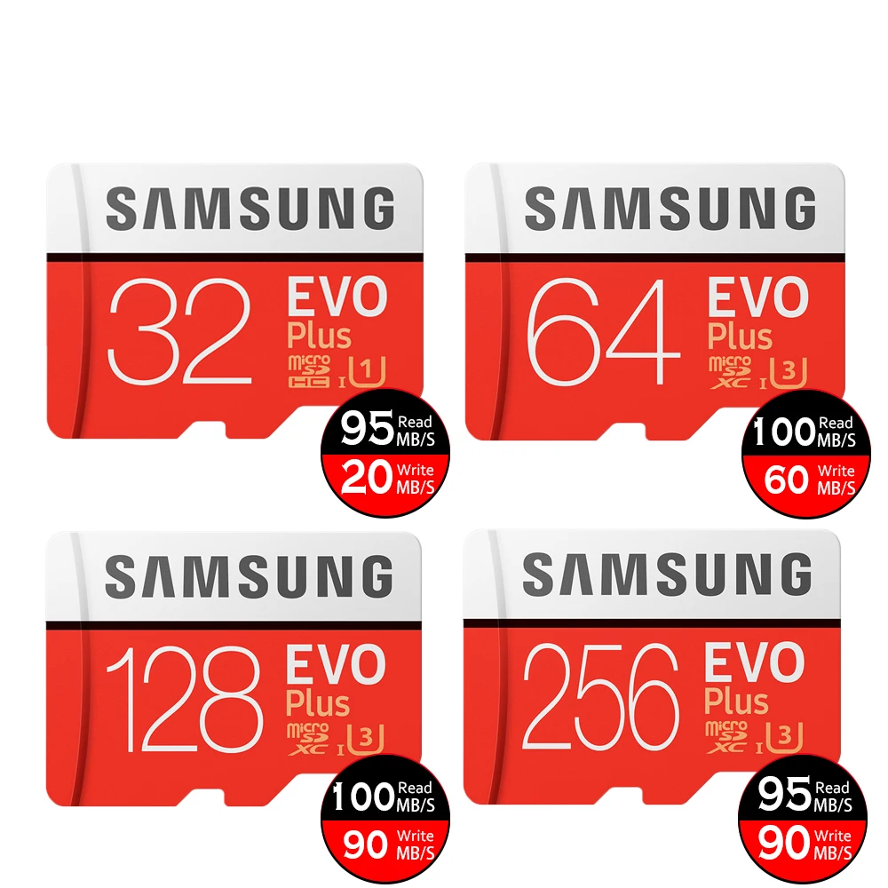 Карта памяти microSD SAMSUNG EVO слот для карт памяти 64 128 Гб Micro SD 128 Гб оперативной памяти, 32 Гб встроенной памяти, 64 ГБ 256 ГБ 512 Гб Micro SD карты памяти SD/TF флеш-карта Micro SD карт для телефона