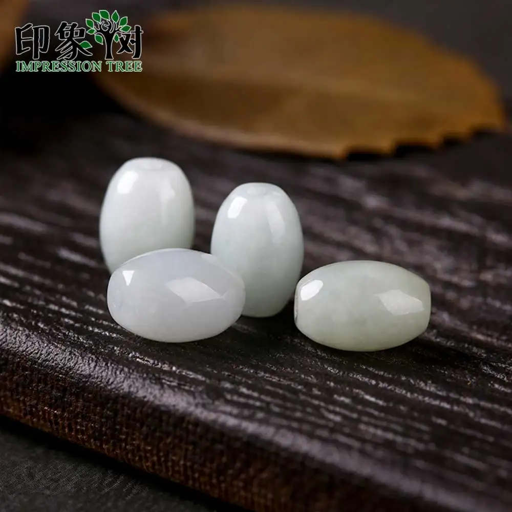 Ручная работа Гладкий драгоценный камень Jadeit Spacer Бусины натуральный Jadeite цилиндр