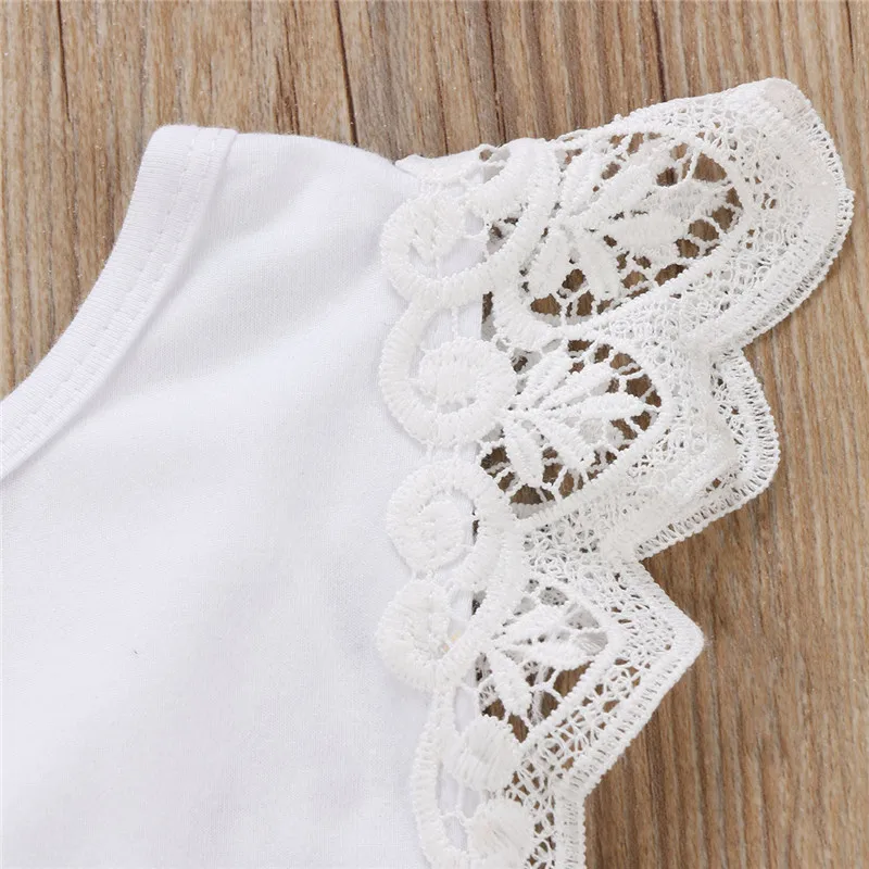 Christmas Lace Floral Mini Dress Lovely Sleeveless Newborn Baby Girl Kids Xmas Party Dresses Costume | Детская одежда и обувь