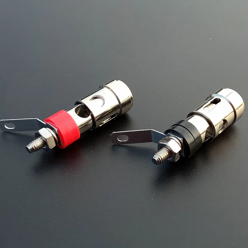 12pcs/lot High Quality Banana Plug Jack Binding Post Spring Loaded Press Type Speaker Amplifier Terminal R Connector | Обустройство