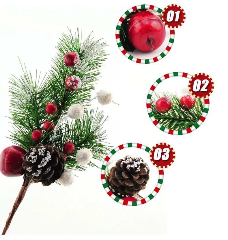 Искусственный Рождественский цветок новый xmastree украшения кедровые орехи фрукты